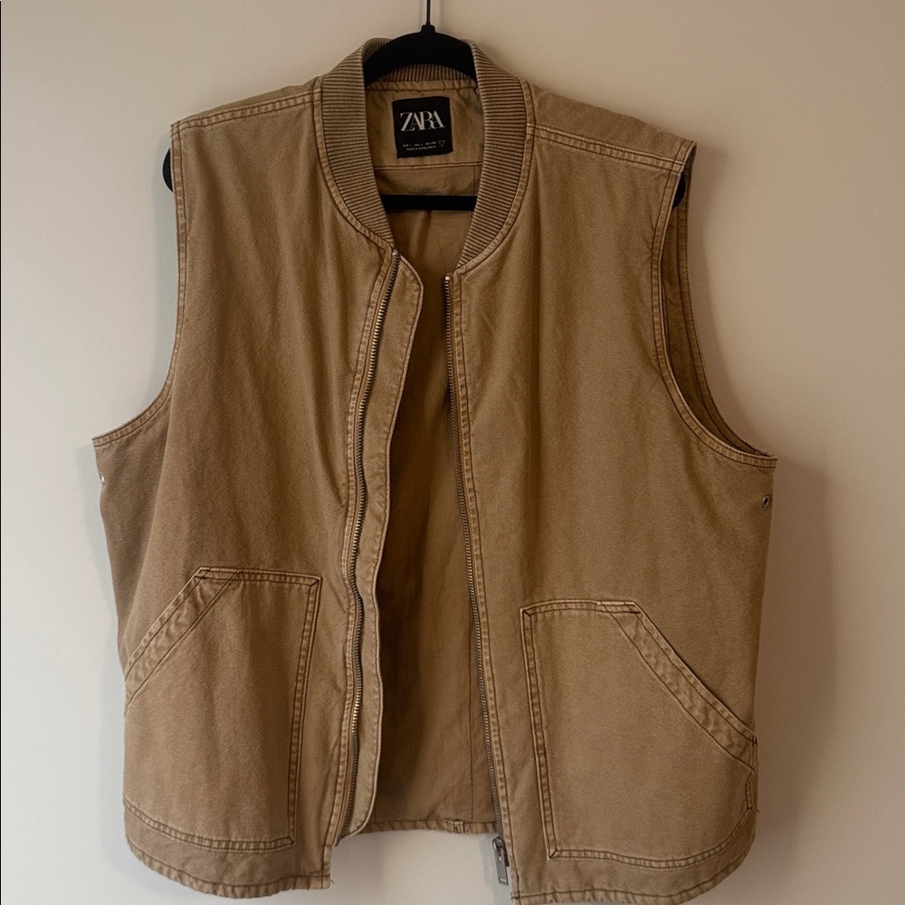 Zara Tan Casual Vest